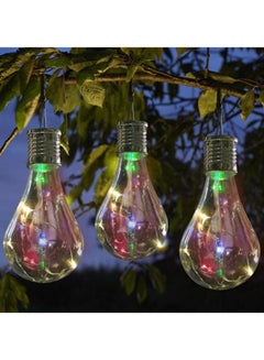 Voberry 3-Piece Waterproof Solar Rotatable LED Bulb Clear 15x7.5x15cm  - Image 2