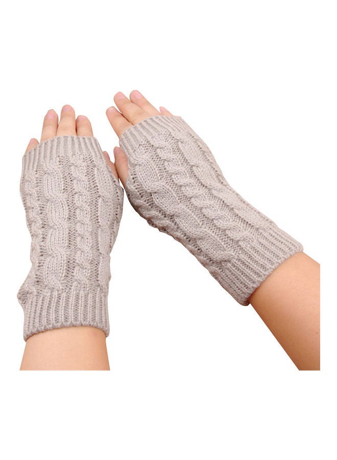 Half Finger Wrist Gloves Grey  - Image 1