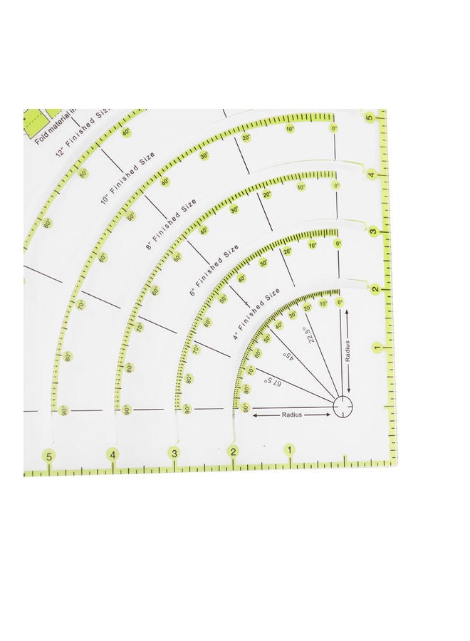 Multi-Angle Circle Cutter Ruler White/Yellow  - Image 4