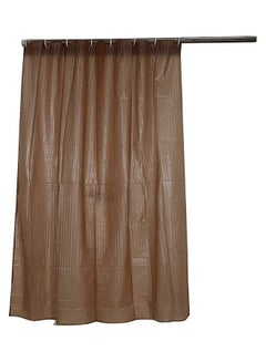 Self Lining Design PVC Shower Curtain Brown 54 x 84inch