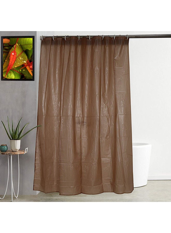 Generic - Self Lining Design PVC Shower Curtain Brown 54 x 84inch - Image 1
