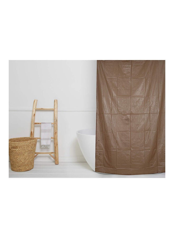 Generic - Self Lining Design PVC Shower Curtain Brown 54 x 84inch - Image 1