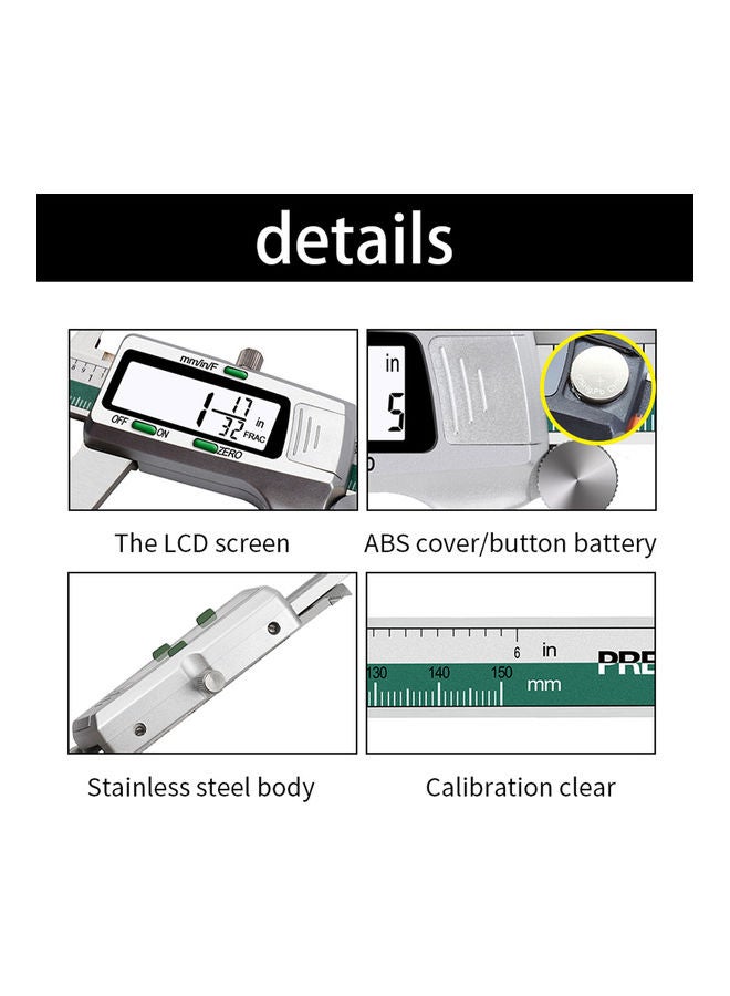 Display Vernier Caliper White/Green 24.2 x 2.7cm  - Image 3