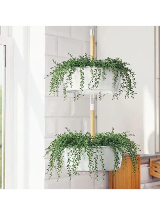 ZENHOME Potted Artificial Flower Green/Black 20cm  - Image 5