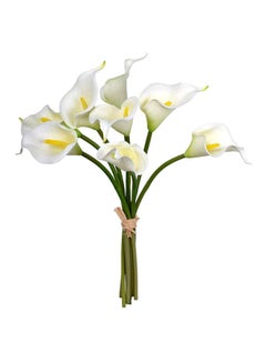Yatai 8 Pcs Artificial Flowers 35 cm White  - Image 1