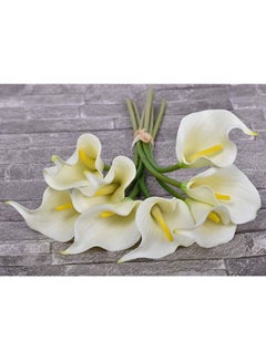 Yatai 8 Pcs Artificial Flowers 35 cm White  - Image 3