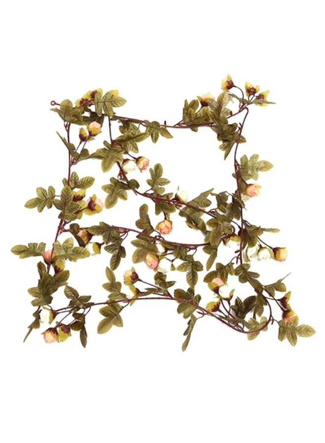 بلولانز مجموعة زهور صناعية معلقة، من قطعتين شامبين/ أحمر