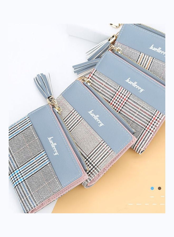 Women Wristlet Wallet With Zipper Pocket Grey  - Image 1