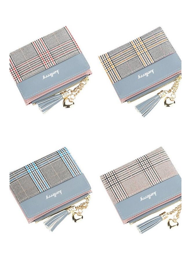 Women Wristlet Wallet With Zipper Pocket Grey  - Image 4