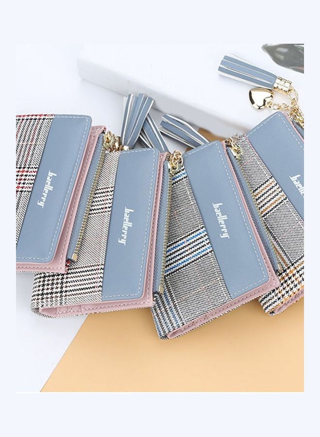 Women Wristlet Wallet With Zipper Pocket Grey  - Image 5