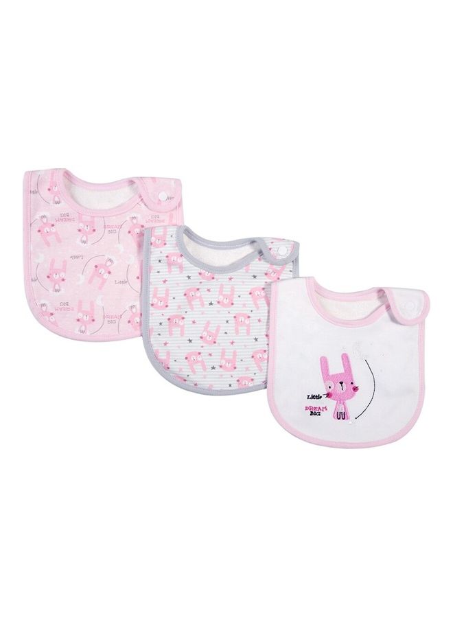 3-Piece Burp Cloth Cartoon Design Portable  Bibs Set - Image 1