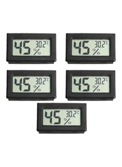 Generic 5-Piece Digital LCD Temperature And Humidity Meter Set Black  - Image 1