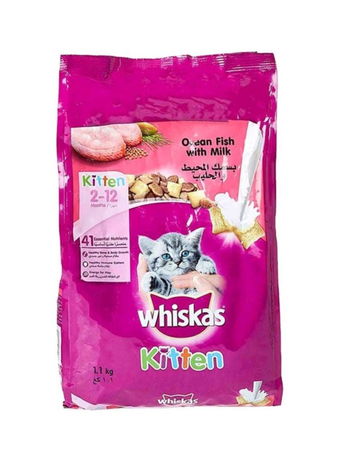 ويسكاس طعام قطط من سمك المحيط مع حليب 480جرام - Image 1