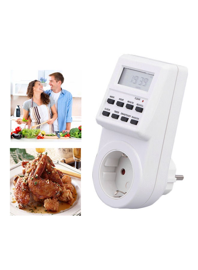 Timer Switch Socket White 14.5x6.5x9cm  - Image 3