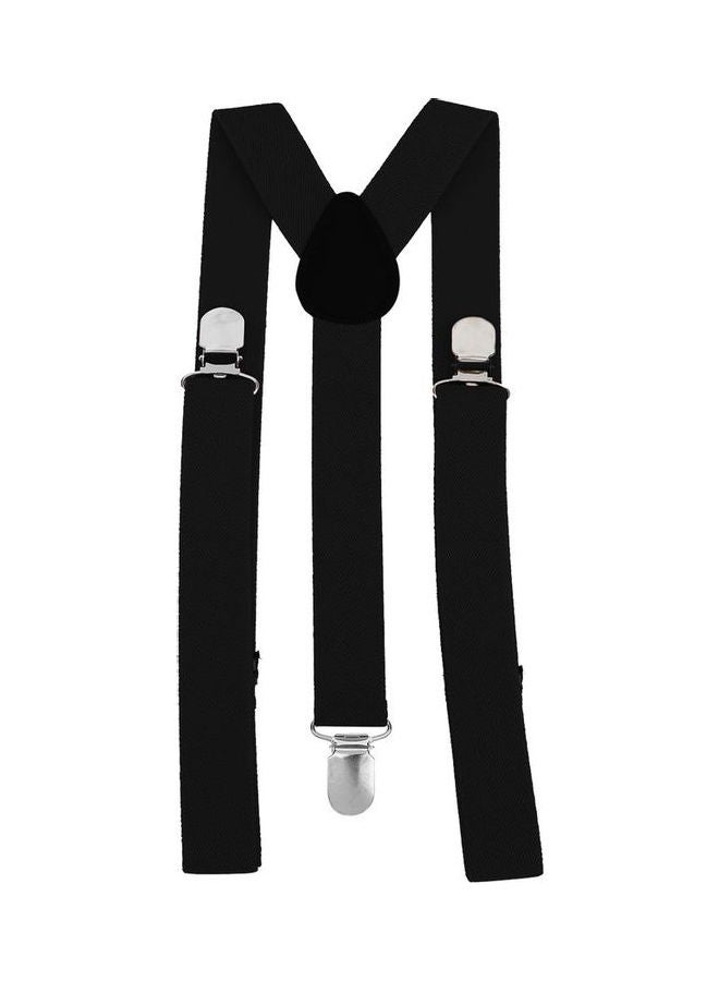 Generic Adjustable Braces Y Shape 3-Clip Elastic Suspenders Strap Black  - Image 1