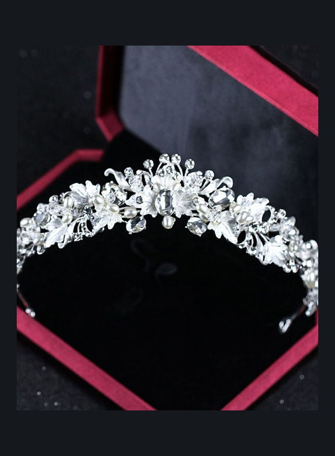ماركة غير محددة تاج ماسي للعروس فضي  - Image 2