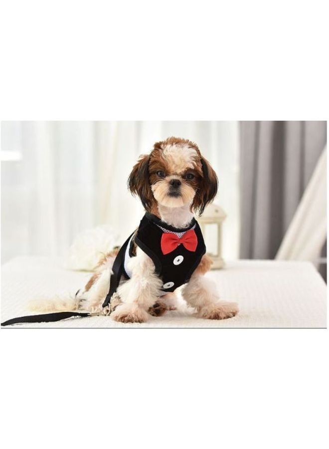 Beauenty Evening Dress Vest With Leash Black/White/Red S  - Image 2