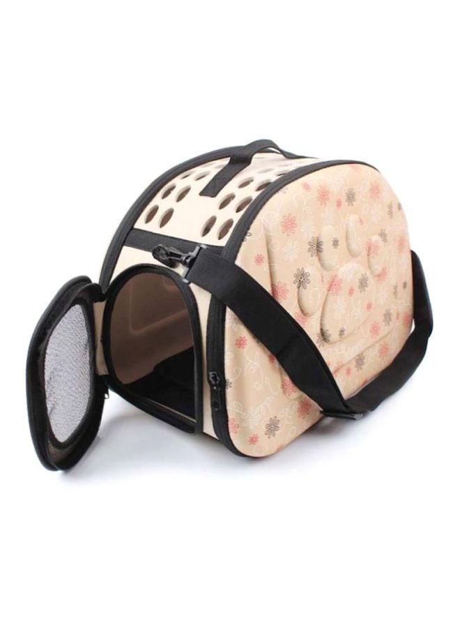 Beauenty Portable Pet Carrier Bag Beige/Black/Pink 36x22x20cm - Image 2