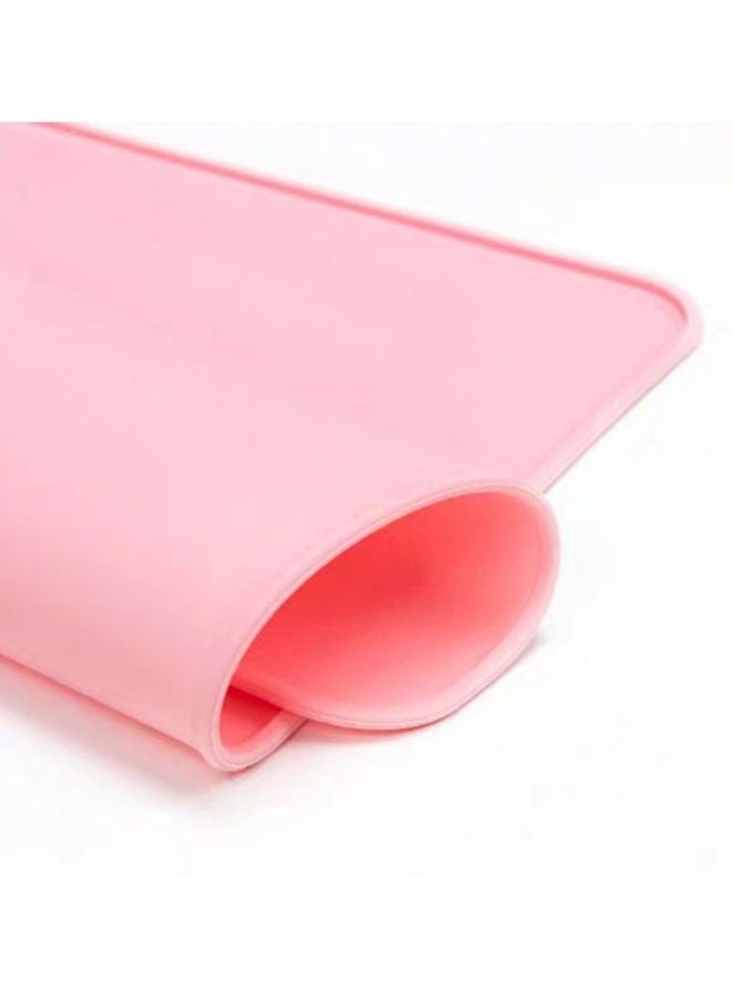 Beauenty Waterproof Pet Food Mat Pink 43x31cm - Image 2