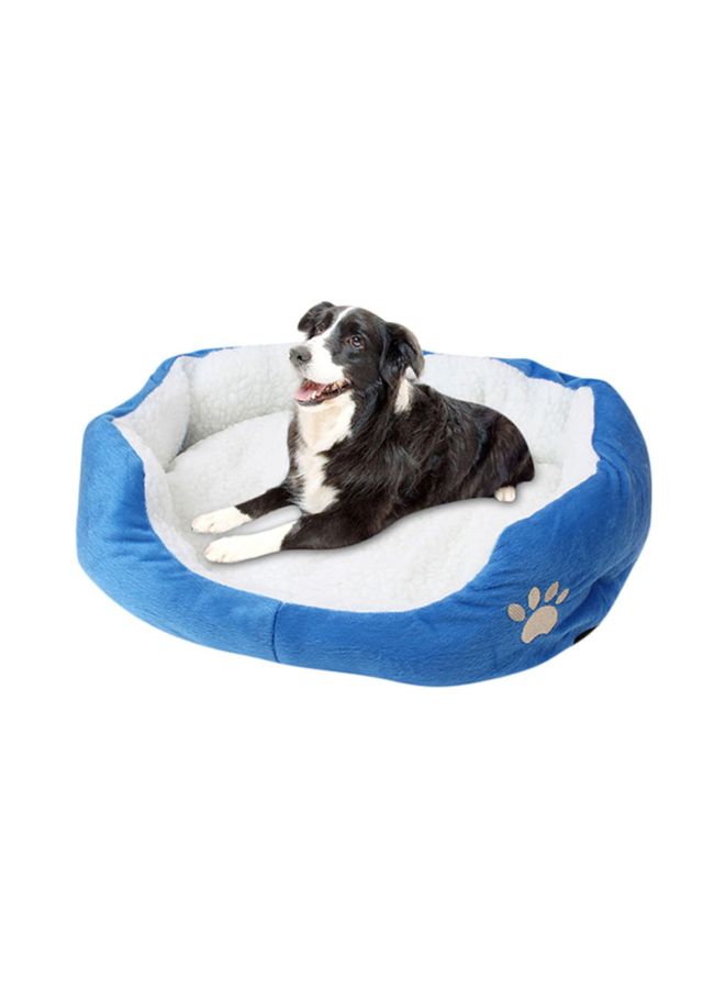 Beauenty - Fluffy Donut Cat Bed Blue/White 50x40cm - Image 1