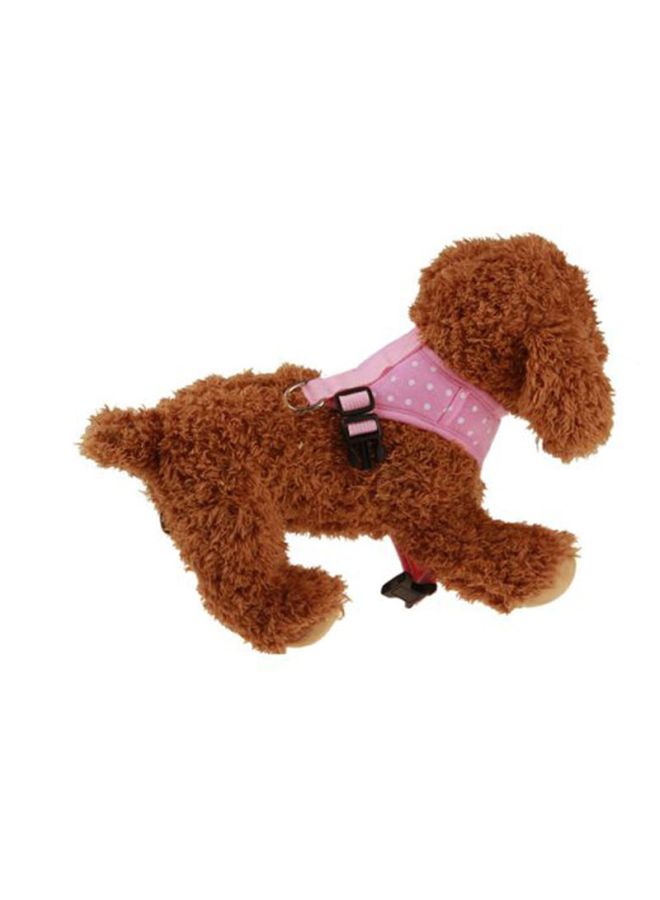 Beauenty Polka Dot Pattern Leash With Vest Pink/White S  - Image 3