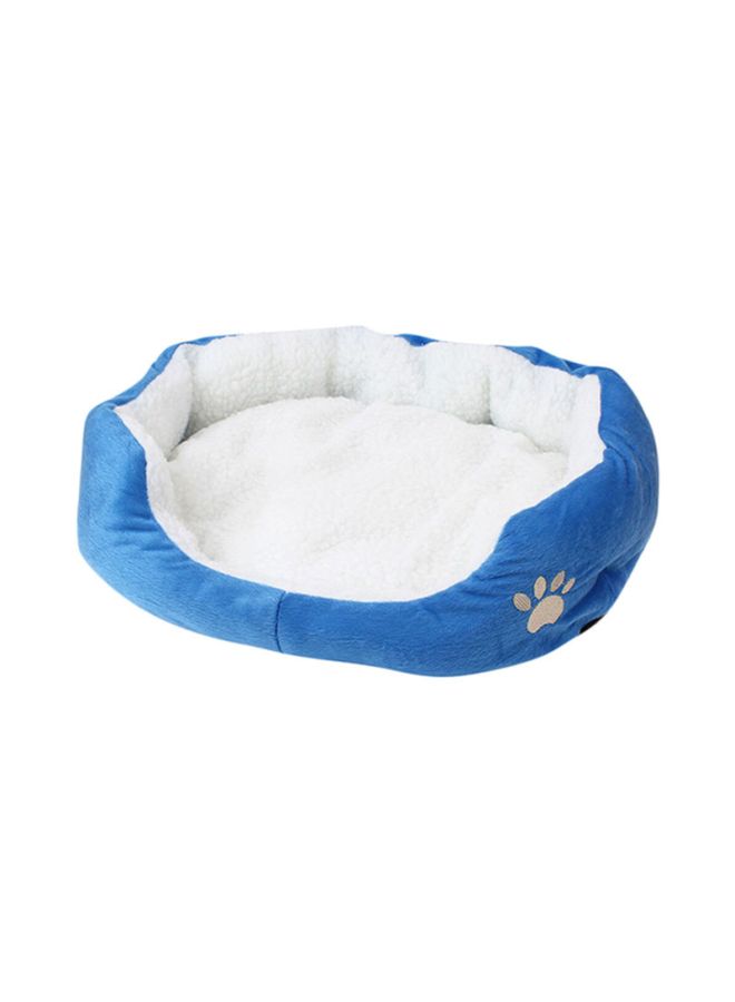 Beauenty - Fluffy Donut Cat Bed Blue/White 50x40cm - Image 1