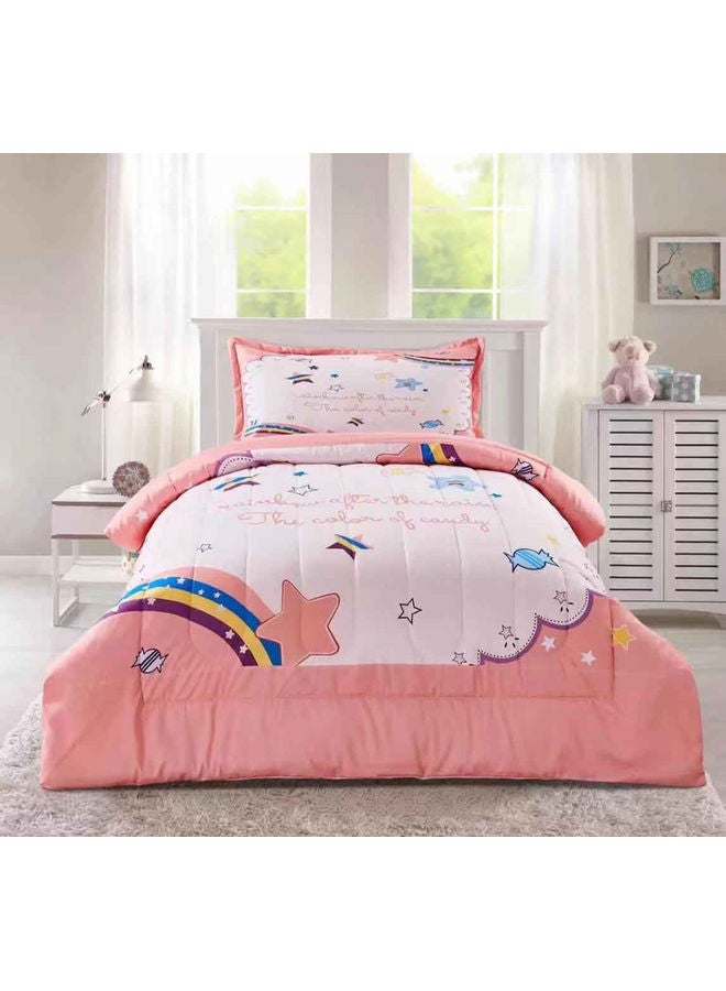 3-Piece Summer Comforter Set Polyester Multicolour 210 x 160cm
