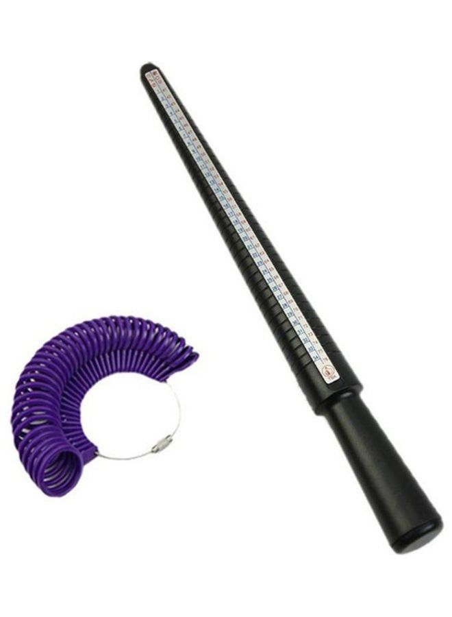 2-Piece Ring Measuring Tool Kit Black/Purple  - Image 1