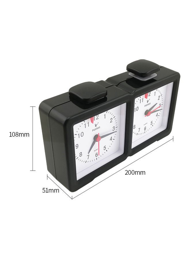 Electronic Quartz Chess Clock Timer Black/White 21.8x5.4x12.6cm  - Image 3