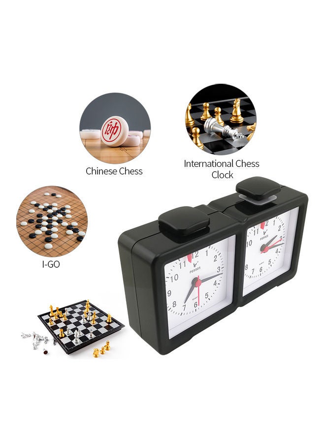 Electronic Quartz Chess Clock Timer Black/White 21.8x5.4x12.6cm  - Image 5