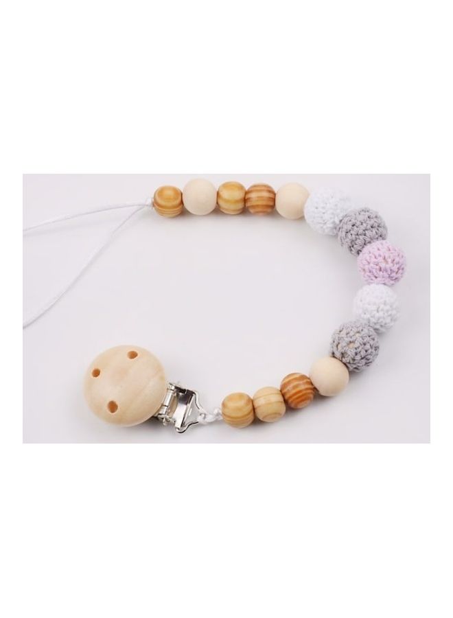 Crochet Beads Wooden Pacifier Chain