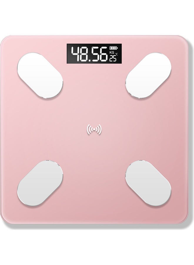 Generic Rechargeable Body Fat Electronic Scale Pink 