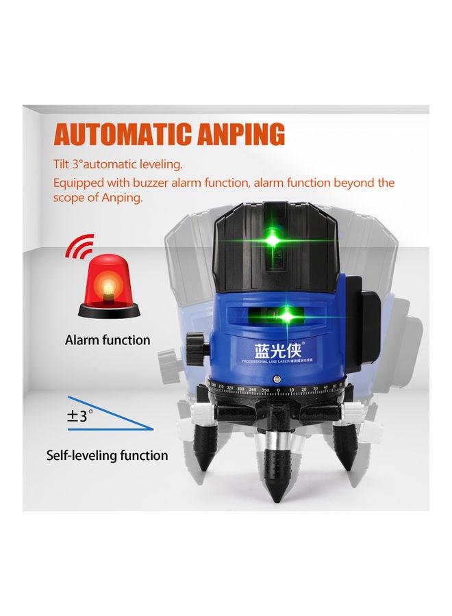 Touched Keys 2 Green Line Leveler 360 Degree Self Leveling Laser Measurement Instrument Black 22.00x15.50x20.00cm - Image 5