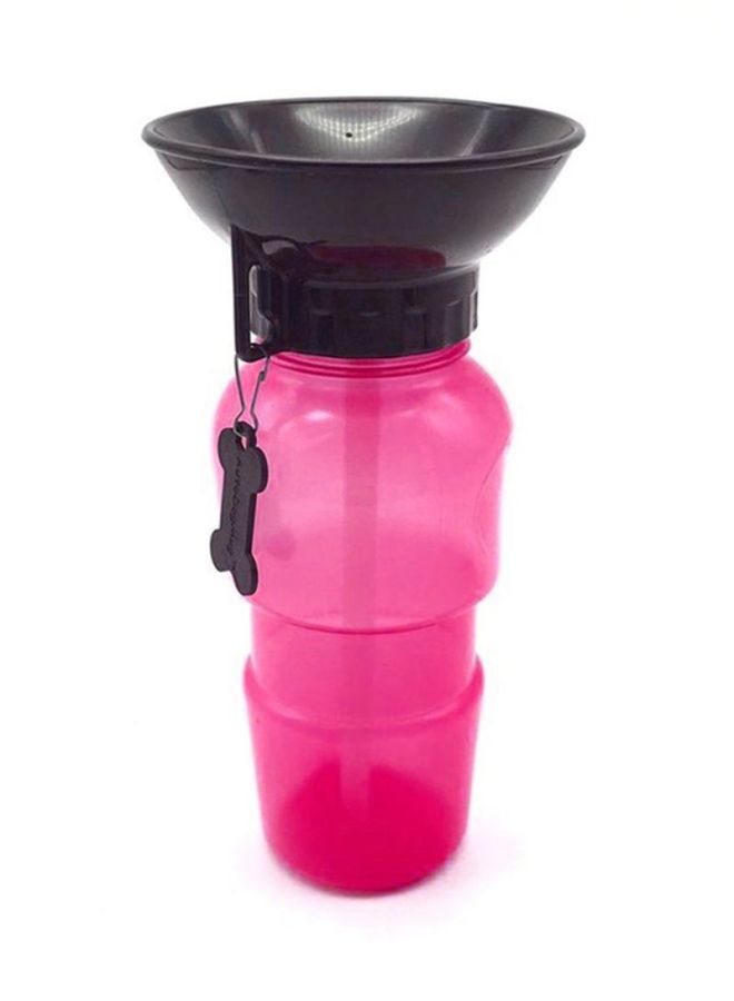 OUTAD Portable Pet Drinking Cup Pink/Black 10.7x21.5x10.7cm - Image 2