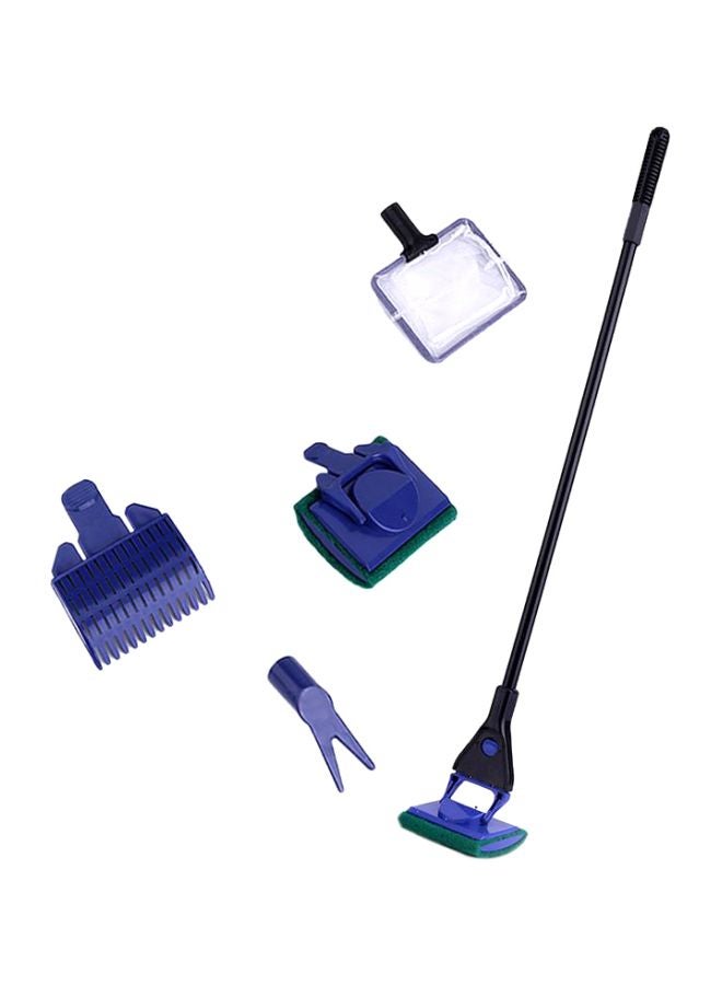 OUTAD 5-In-1 Aquarium Glass Fish Tank Cleaner Kit Black/Blue - Image 1