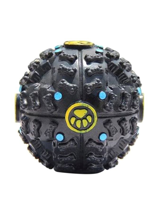 بيوينتي لعبة ممتعة بتصميم موزع طعام للحيوانات الأليفة أسود/أزرق/أصفر