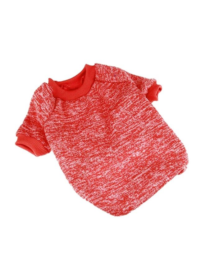 OUTAD Tie And Die Printed Sweater For Dog Red/White Lyard - Image 1