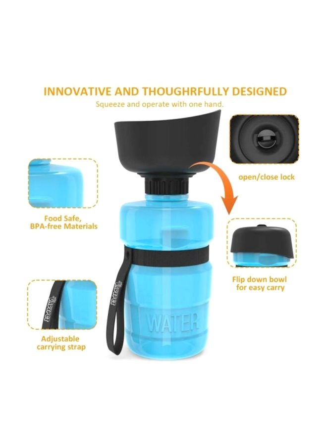 Beauenty Pet Feeding Water Bottle Blue/Black 500ml - Image 2