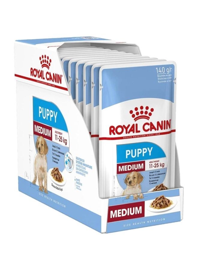 رويال كانين عبوة من 10 أكياس طعام رطب للجراء متوسطة العمر 1.4كيلوجرام - Image 2