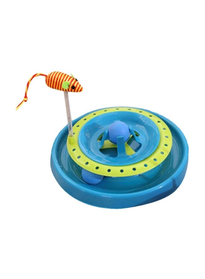 أوتاد لعبة القرص الدوار التفاعلية المزودة بنابض أزرق/أصفر 25.3x20.6x20.6سم - Image 2