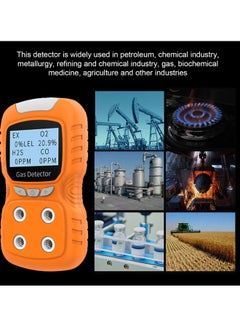 Generic 4-Gas Monitor Meter Tester Analyzer Orange 21.00x8.20x16.50cm  - Image 4