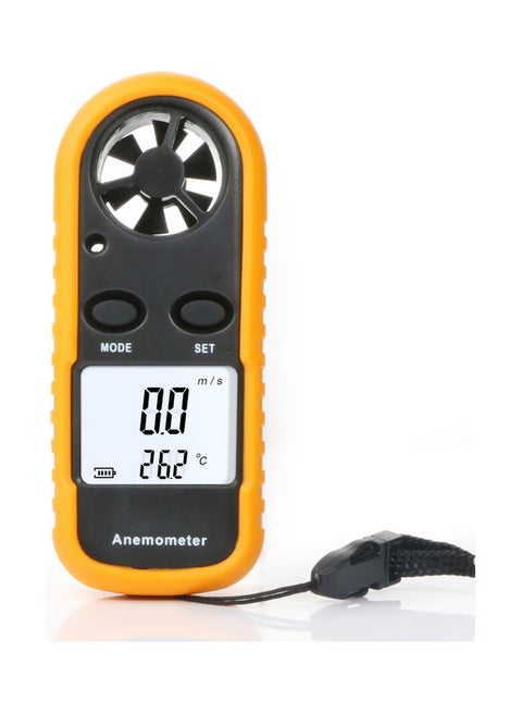 Handheld Wind Speed Meter Air Flow Thermometer With LCD Backlight Multicolour 18.00*4.80*15.00cm