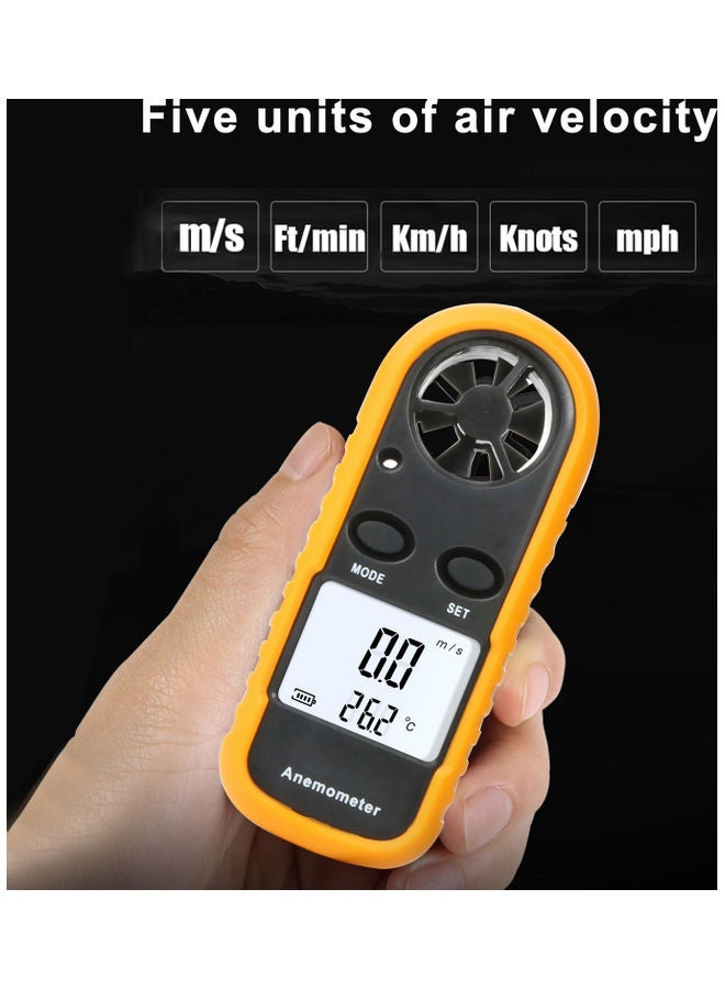 Generic - Handheld Wind Speed Meter Air Flow Thermometer With LCD Backlight Multicolour 18.00*4.80*15.00cm - Image 1