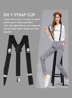 Generic Adjustable Brace Clip-on Pants Elastic Y-Back Suspender Black  - Image 4