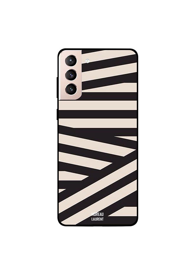 Moreau Laurent Protective Case Cover For Samsung Galaxy S21 Plus Black/White - Image 1