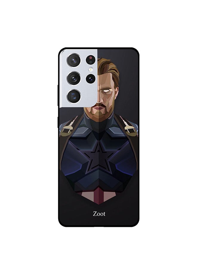 Zoot Protective Case Cover For Samsung Galaxy S21 Ultra Captain America Minimalist Art  - Image 1