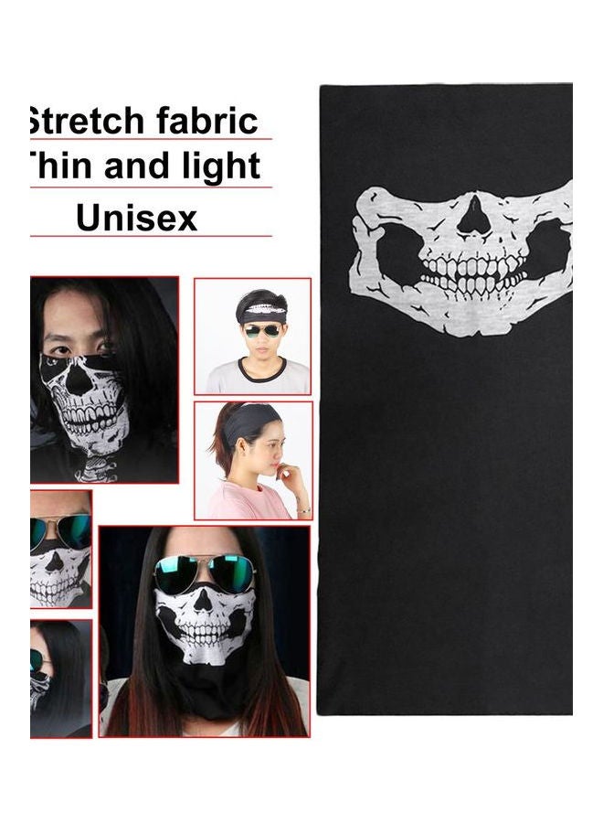 Skull Balaclava Traditional Face Protective Cover Mask Black/White - Image 3