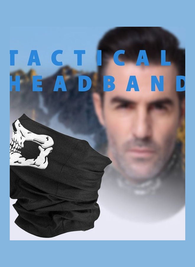 Skull Balaclava Traditional Face Protective Cover Mask Black/White - Image 2