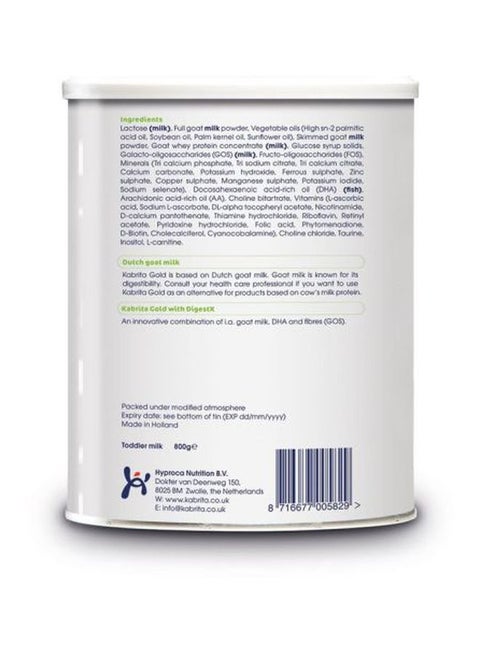 Kabrita Goat Milk Based Growing Up Formula 12+Months 800grams