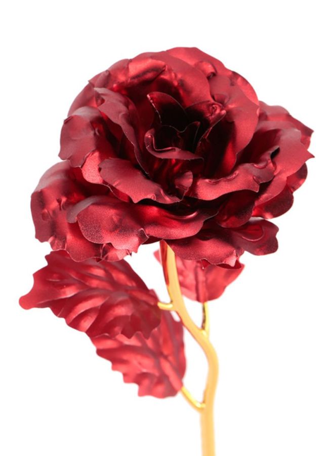 ANSELF Artificial Flower Bouquet Red/Gold - Image 2